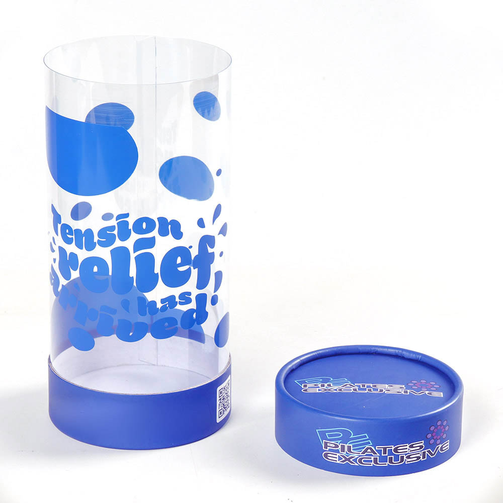 Clear Plastic Cylinder container with lid