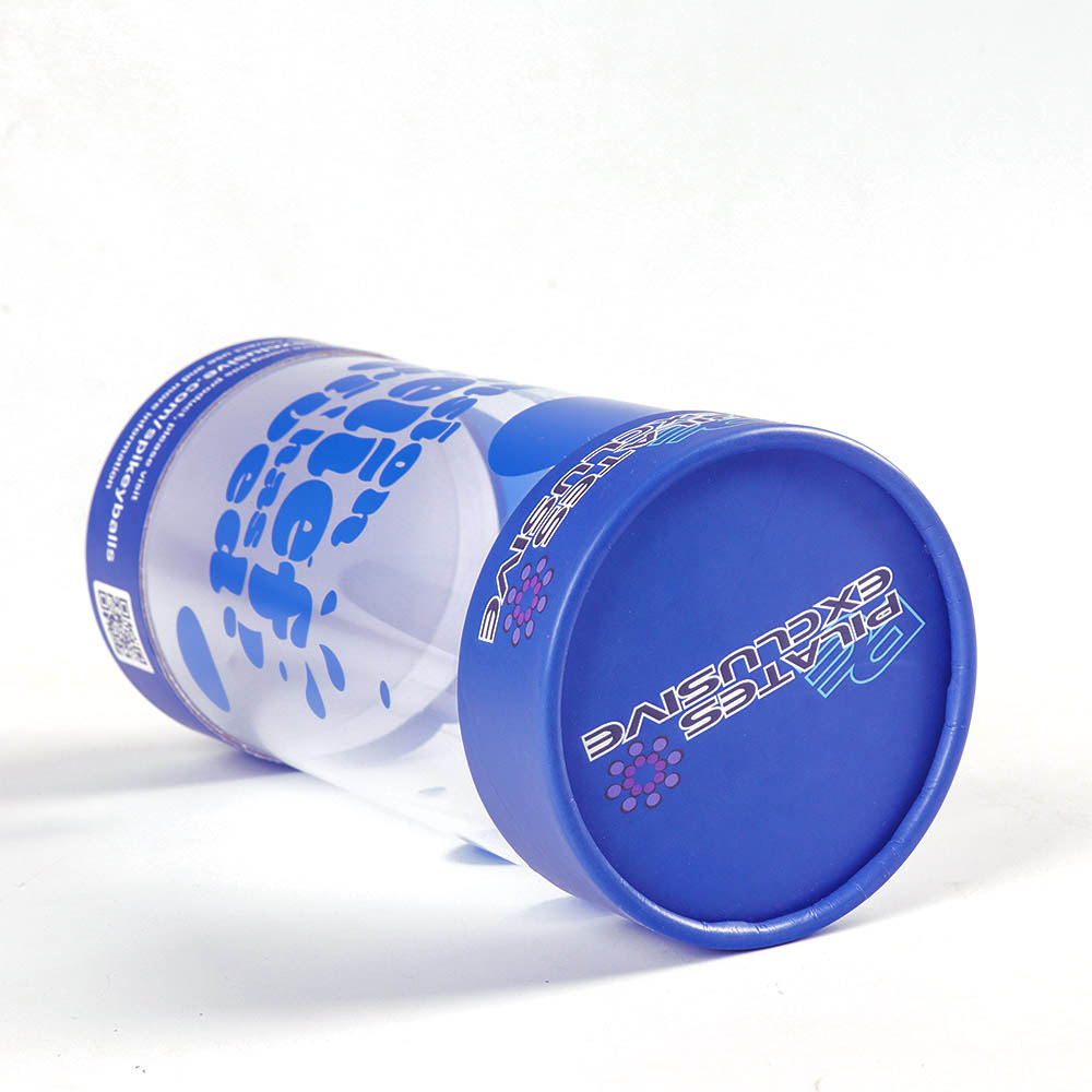 clear cylinder container with lid