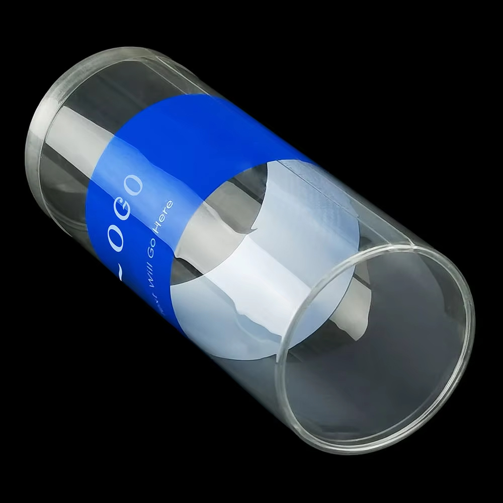 clear cylinder container with lid