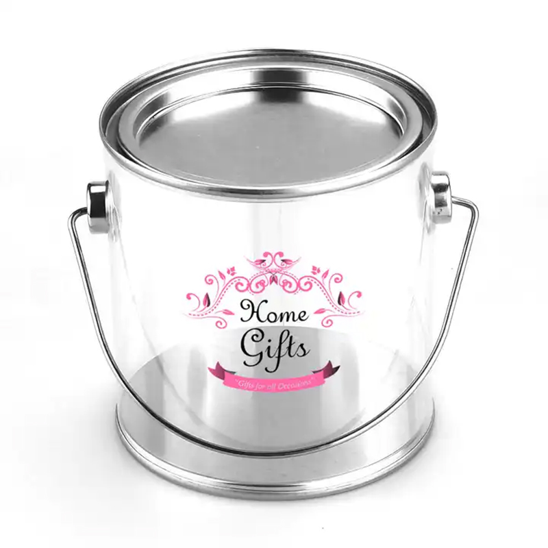 wholesale transparent round cylinder with lid