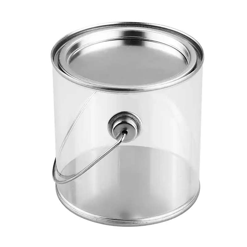 clear cylinder container with lid