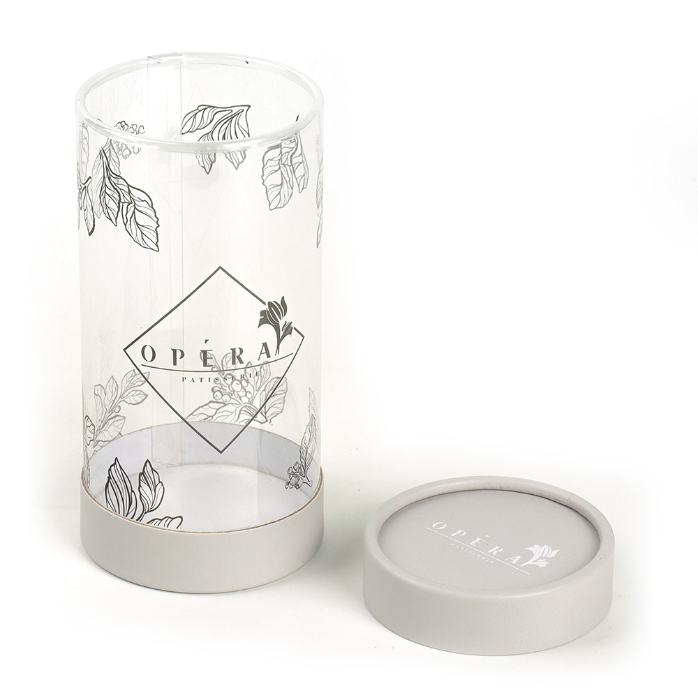 Clear Plastic Cylinder container with lid