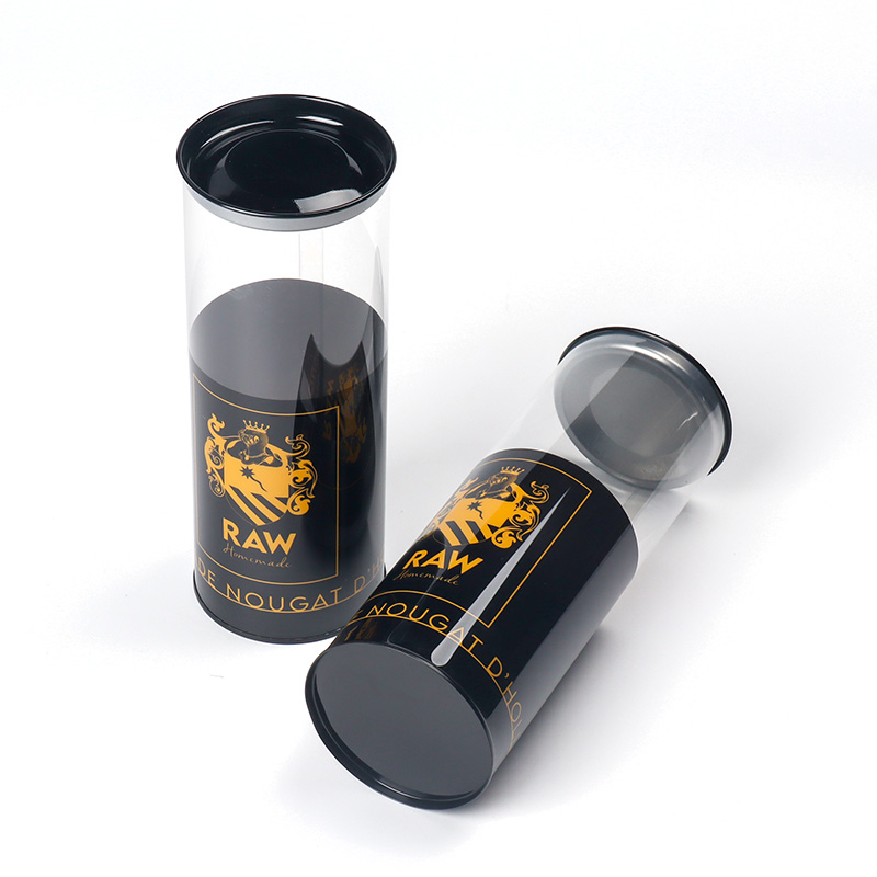 Custom plastic cylinder clear box