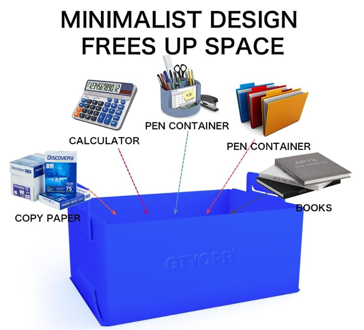 Patented design, small size and large capacity! Plastic foldable storage box, a universal helper for moving/camping/home