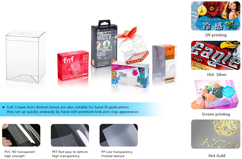 clear retail boxes