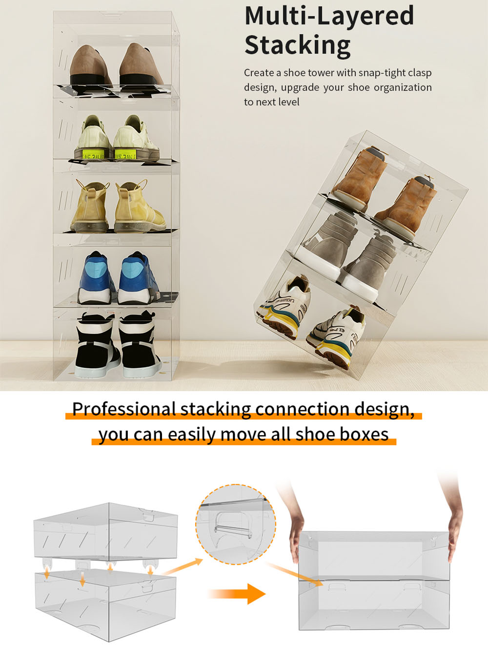 clear shoe boxes