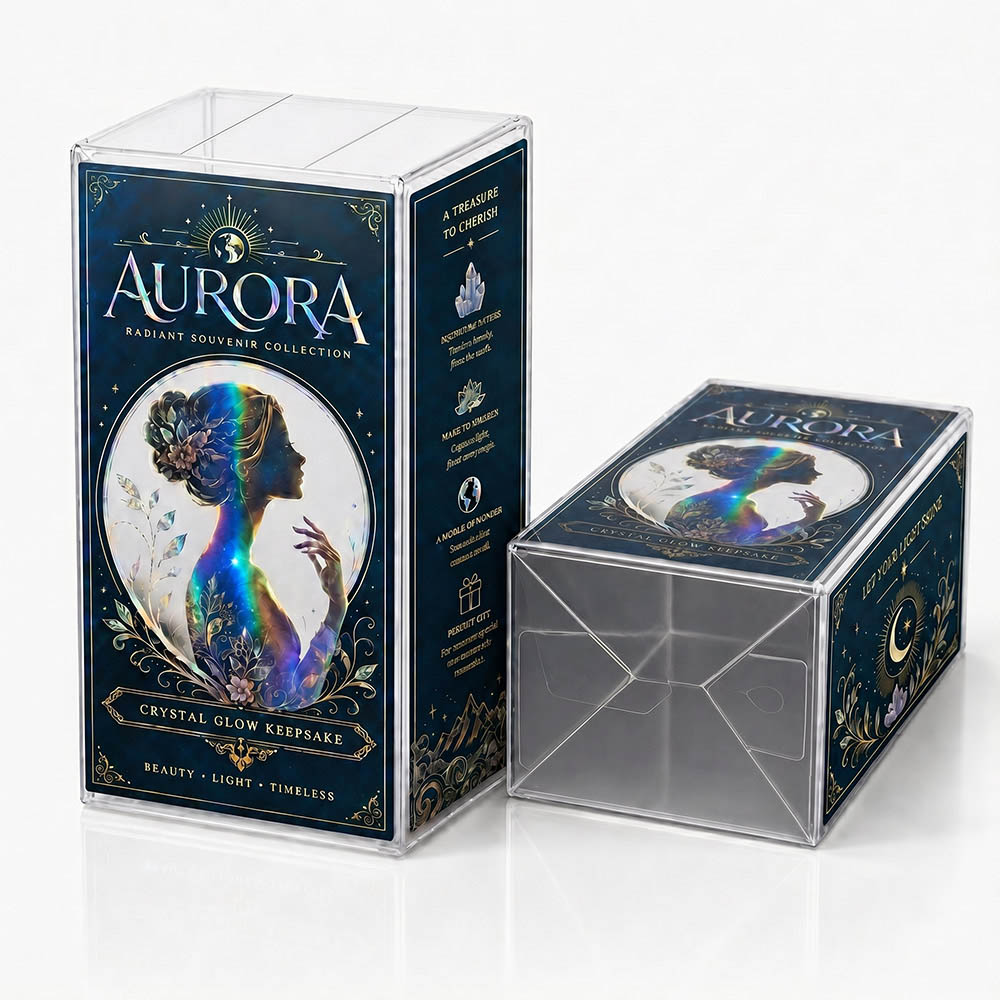 Plastic Packing Boxes Custom logo Laser Printing Plastic Folding Boxes Display